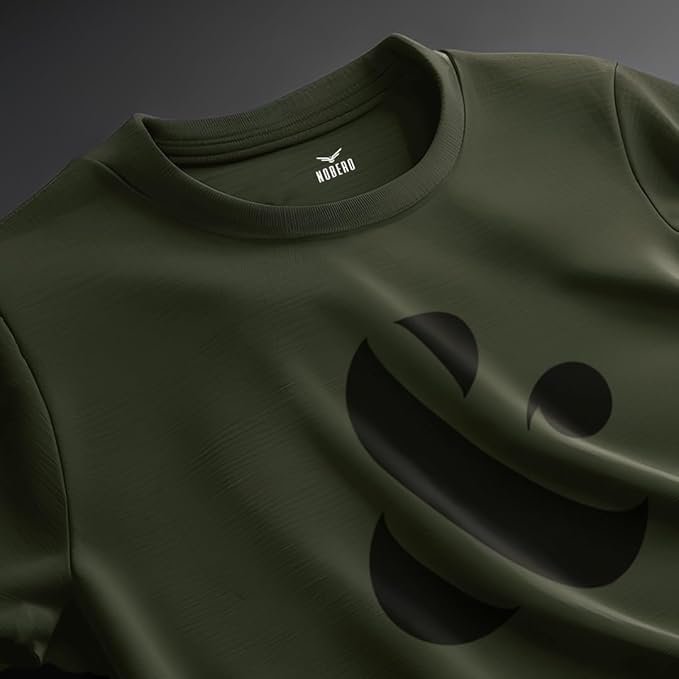 NOBERO Men's Letter Print Regular Fit T-Shirt - Image 2