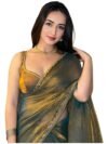 Brand: MARGI DESIGNERS MARGI DESIGNERS Womens New Bollywood Party Fancy Soft Tissue Silk Embelished Lace Work Saree With Blouse | Saree For Womens