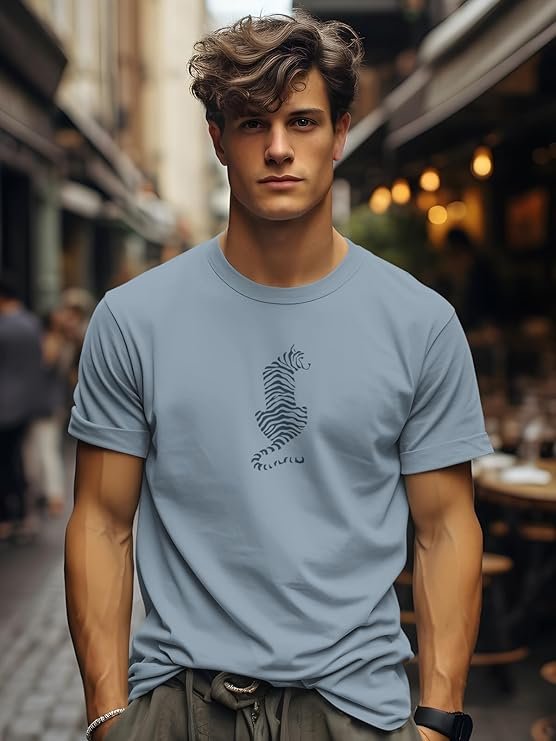 BULLMER Trendy Printed Cotton Blend Crew Neck/Round Neck Half Sleeve Tshirt for Men - Pack of 3 - Image 3