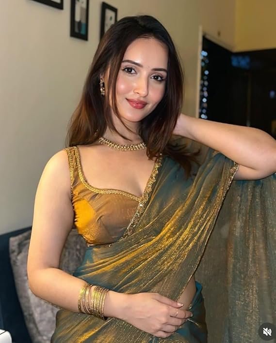 Brand: MARGI DESIGNERS MARGI DESIGNERS Womens New Bollywood Party Fancy Soft Tissue Silk Embelished Lace Work Saree With Blouse | Saree For Womens - Image 2