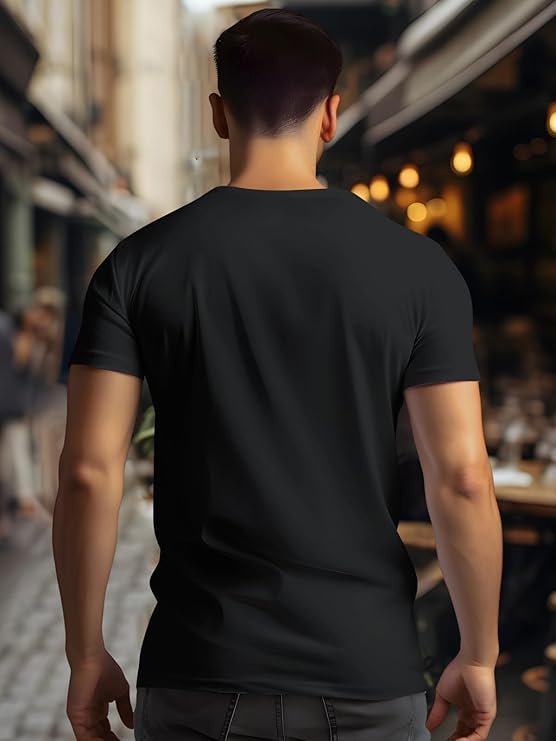 BULLMER Trendy Printed Cotton Blend Crew Neck/Round Neck Half Sleeve Tshirt for Men - Pack of 3 - Image 2