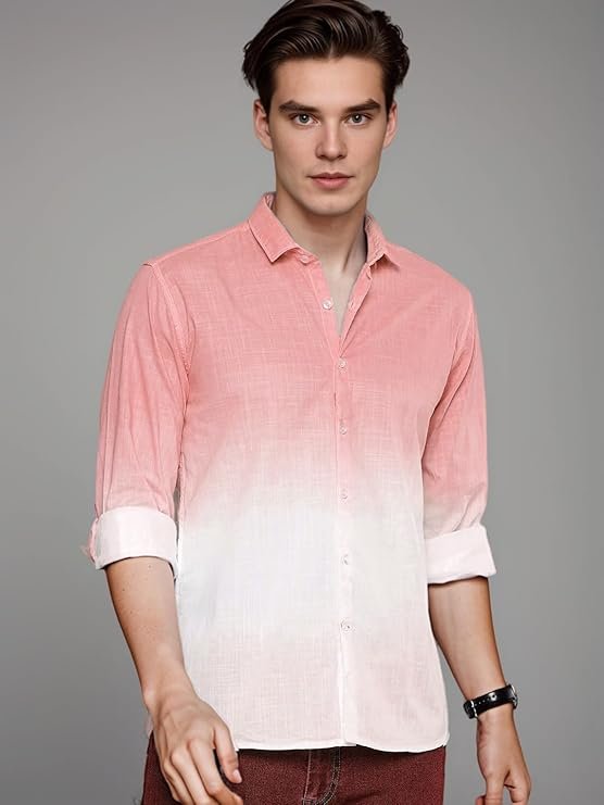 IndoPrimo Men's Cotton Casual Solid Shirt for Men Full Sleeves - Image 2