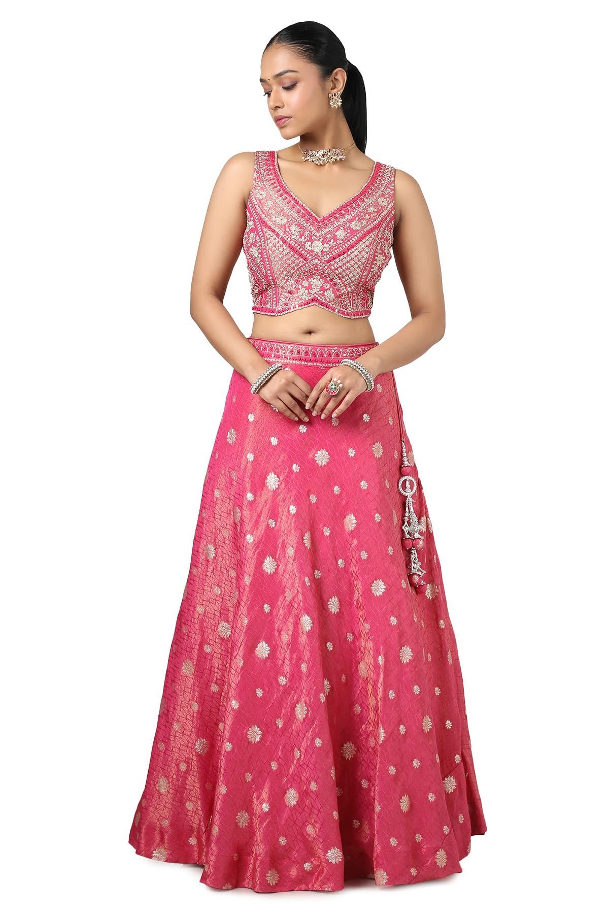 Soch Women's Pure Georgette Lehenga Choli (OWS5CD21620A_Fuchsia_XL) - Image 4