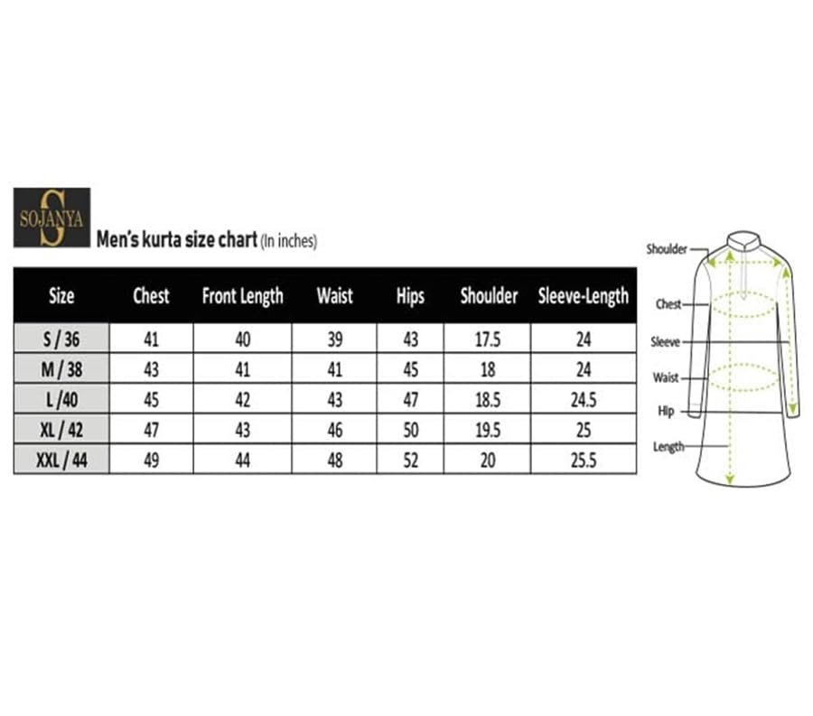 SOJANYA (Since 1958 Men's Pure Cotton Purple Sequence Only Long Kurta - Image 2