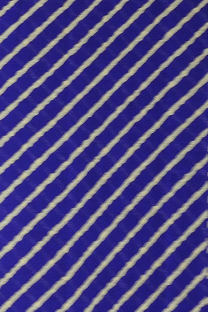 Karishma Sarees Women's Traditional Multicolour Leheriya Design Pattern Printed Pure Cotton Saree (Navy) - Image 2