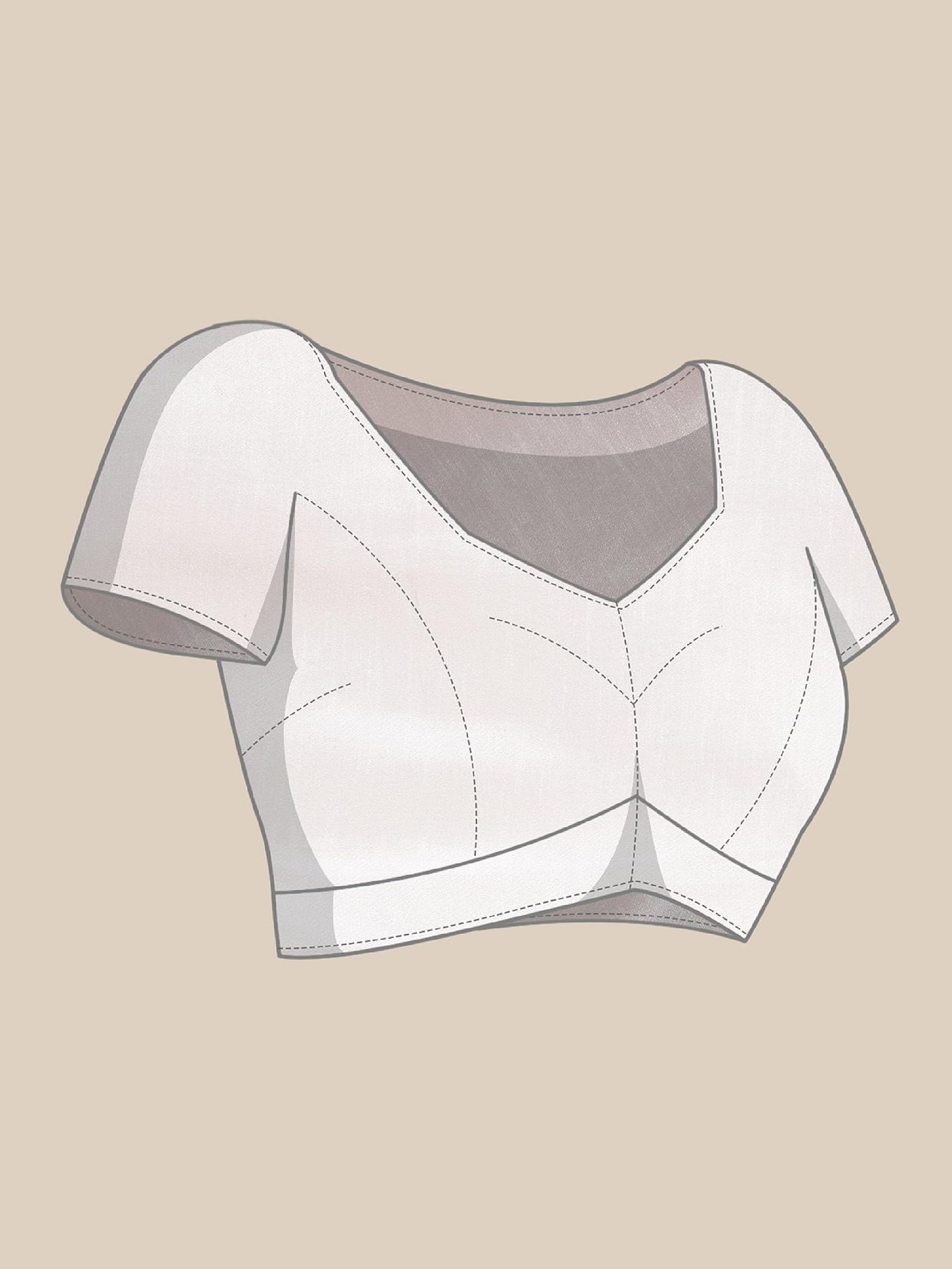 Pandadi Saree Woman's Kasmiri Cotton Saree With Unstitched Blouse Piece, White - Image 2