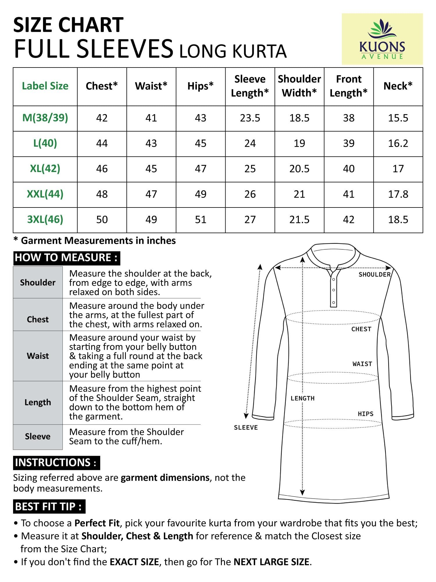 Kuons Avenue Men's Icewash Denim Long Kurta | Kurta Shirt for Men (KACLFS1243M_Icewash_Medium) - Image 5