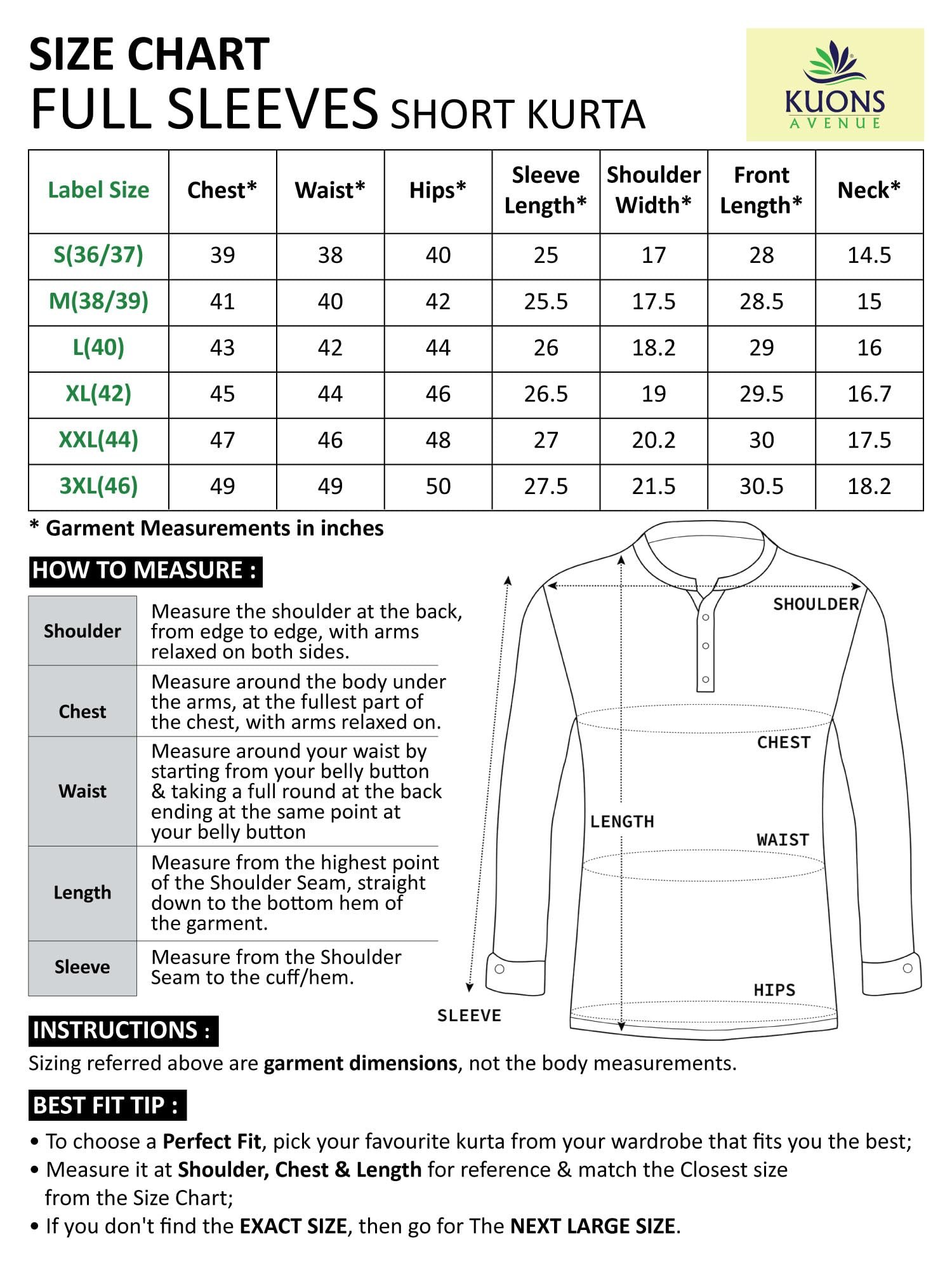 Kuons Avenue Men's Tailored Fit Denim Short Kurta (KACLFS1169E-XL_Sky Blue_X-Large) - Image 5