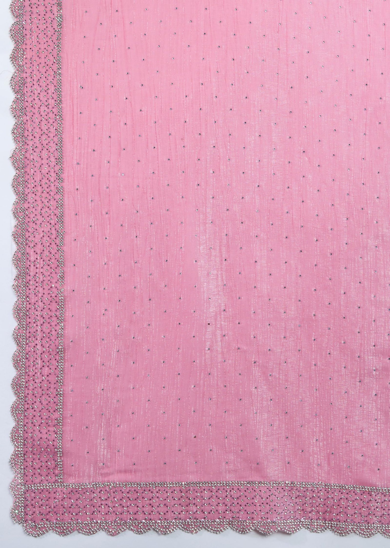 TRENDMALLS Women's Art Silk Siroski Work Saree with Unstitch Blouse Piece (K1151-Pink) - Image 2